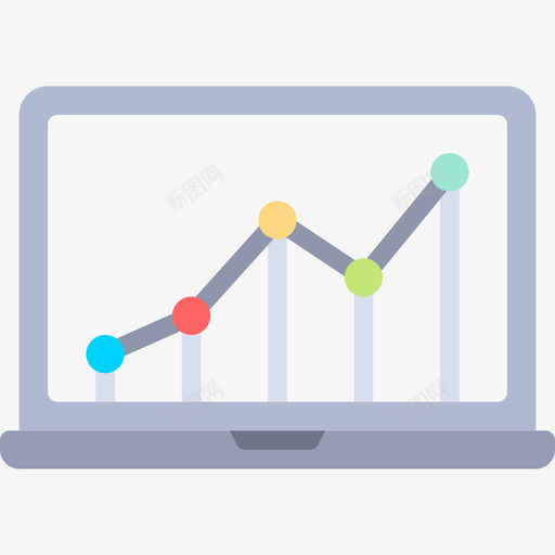 折线图管理2扁平图标svg_新图网 https://ixintu.com 扁平 折线图 管理2