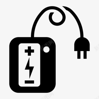 电池充电器配件可充电图标图标