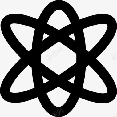 原子科学元素2粗体圆形图标图标