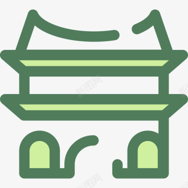 中国寺庙旅游17号佛得角图标图标