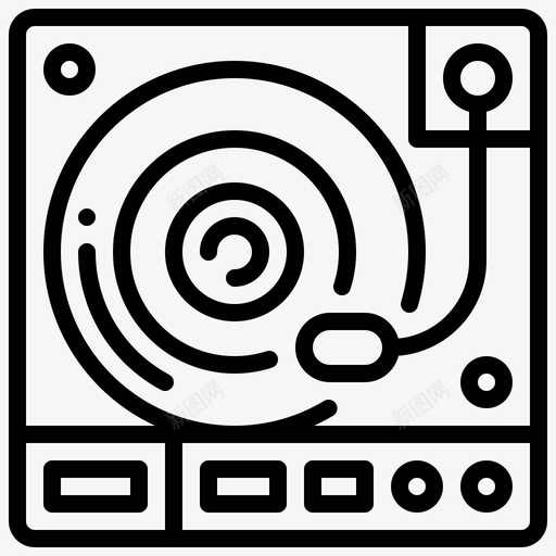 唱机cd光碟图标svg_新图网 https://ixintu.com cd 光碟 唱机 工艺 工艺设备线 转台