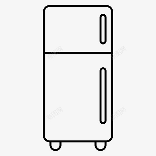 冰箱冷藏冷冻图标svg_新图网 https://ixintu.com 冰箱 冷冻 冷藏 厨房 家具 家居家具