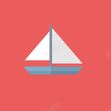 帆船运输暑假收藏图标图标