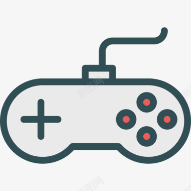 游戏控制器活动线性颜色图标图标