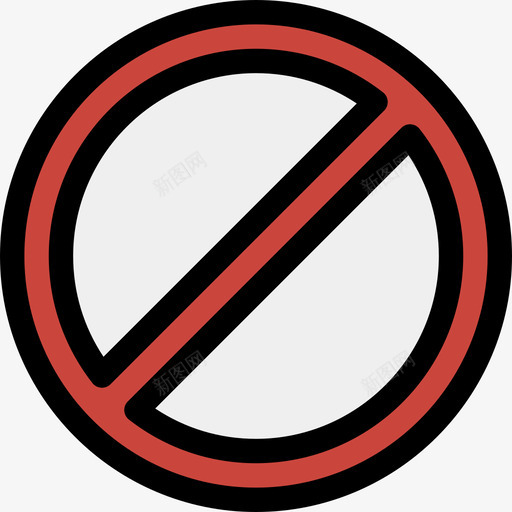 禁止网页界面4线颜色图标svg_新图网 https://ixintu.com 禁止 线颜色 网页界面4