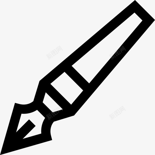 钢笔文具4直线型图标svg_新图网 https://ixintu.com 文具4 直线型 钢笔