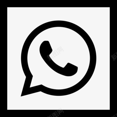 Whatsapp徽标集合线性图标图标