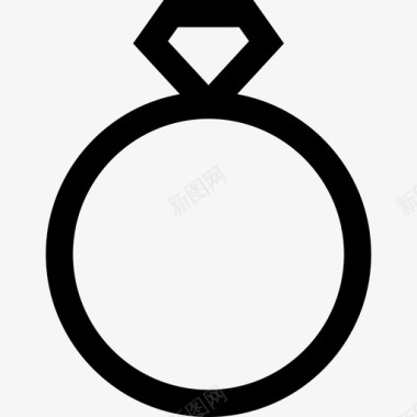订婚戒指7号婚礼直线型图标图标