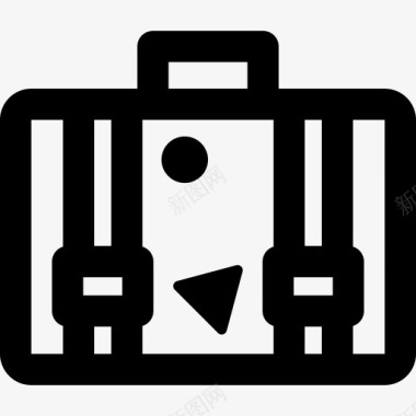 旅行箱旅行9直线型图标图标