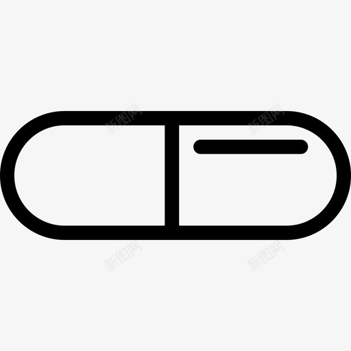 药丸科学套装直线型图标svg_新图网 https://ixintu.com 直线型 科学套装 药丸