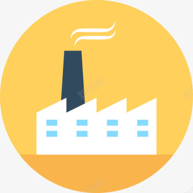 工厂能源和电力循环图标图标