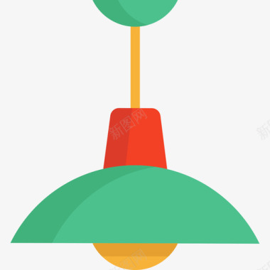 枝形吊灯家具平面颜色图标图标
