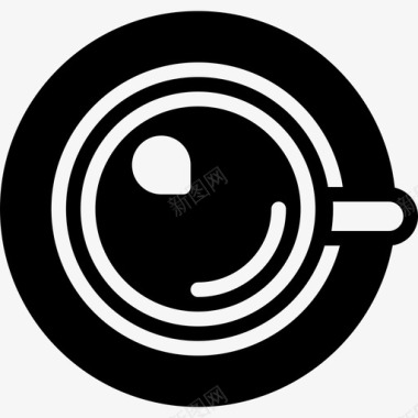 咖啡杯咖啡厅9号装满图标图标