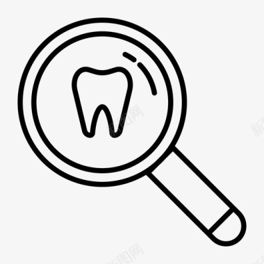 牙齿检查诊所牙科图标图标
