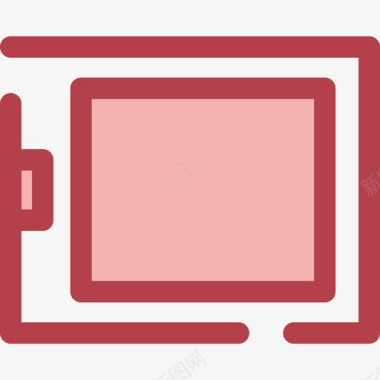 平板电脑电子14红色图标图标