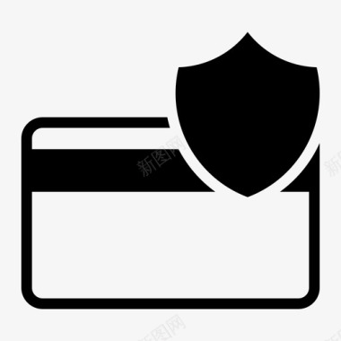 保护卡信用卡磁条图标图标