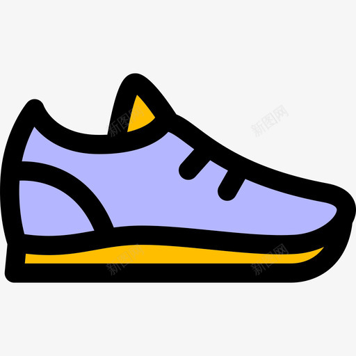 运动鞋时尚线性色彩健身元素图标svg_新图网 https://ixintu.com 时尚 线性色彩健身元素 运动鞋