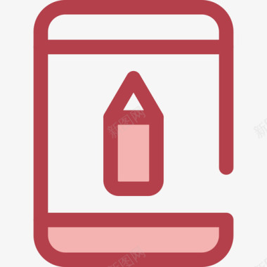 智能手机学校系列2红色图标图标