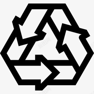 回收生态收集线性图标图标