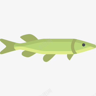 梭子鱼动物19扁平图标图标