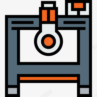 工业机器人工厂机械4线颜色图标图标