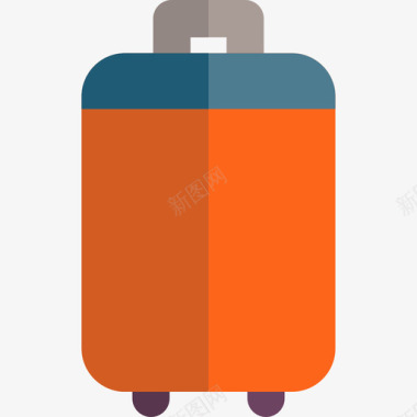 手提箱商务和办公用彩色平板图标图标