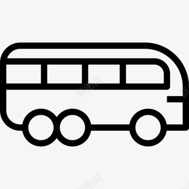 公共汽车运输装置2直线图标图标