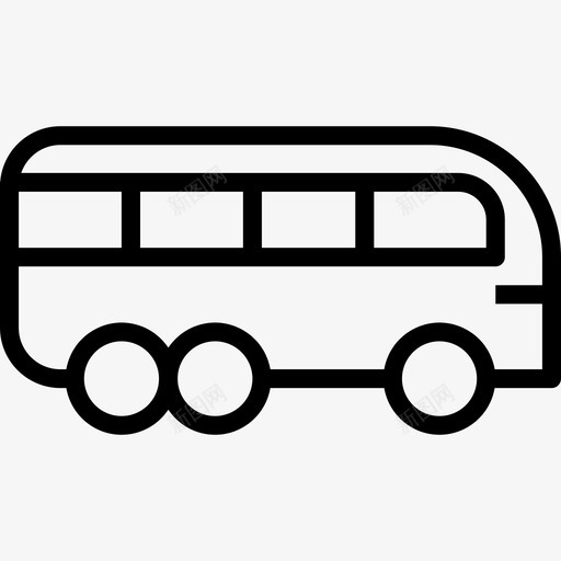 公共汽车运输装置2直线图标svg_新图网 https://ixintu.com 公共汽车 直线 运输装置2