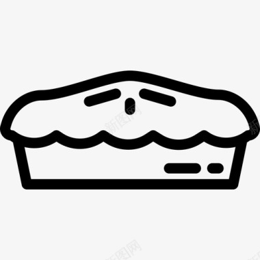 馅饼食品和餐厅直系图标图标