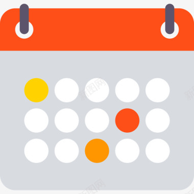 日历彩色初创公司和新业务平面图图标图标