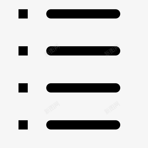 列表项目符号对齐图标svg_新图网 https://ixintu.com 列表 对齐 文本 文本编辑器行图标集 项目符号 顺序