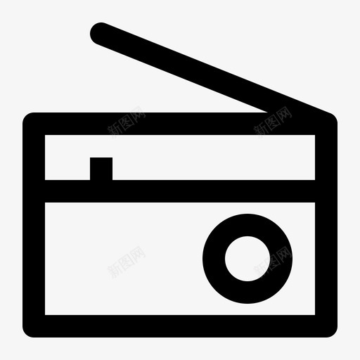 收音机音频广播图标svg_新图网 https://ixintu.com 广播 收音机 旋钮 无线 计算机和电子线路图标集 音频