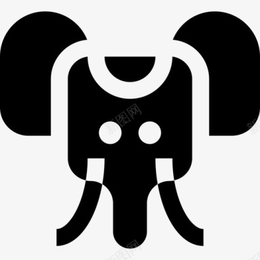 大象马戏团8填充图标图标