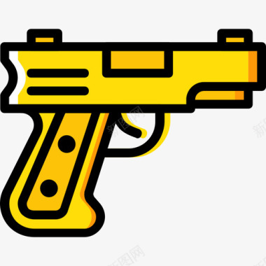 枪军徽黄色图标图标