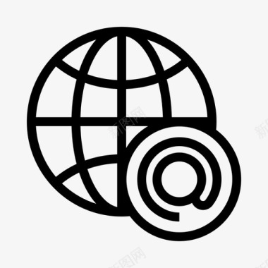 全球邮件浏览器地球图标图标