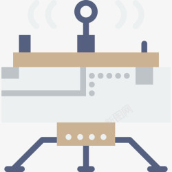 空间舱月球舱空间3扁平图标高清图片