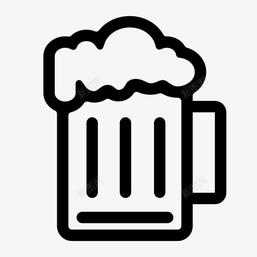 啤酒酒精饮料图标svg_新图网 https://ixintu.com 品脱 啤酒 玻璃器皿 酒精 食品 饮料