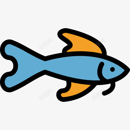 鱼海洋生物线颜色线颜色图标svg_新图网 https://ixintu.com 海洋生物线颜色 线颜色 鱼