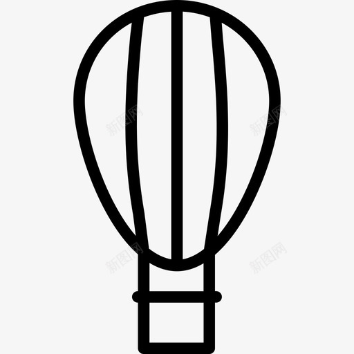 热气球运动2直线型图标svg_新图网 https://ixintu.com 热气球 直线型 运动2