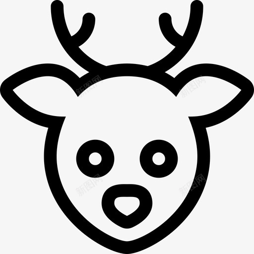 鹿圣诞节11提纲图标svg_新图网 https://ixintu.com 圣诞节11 提纲 鹿
