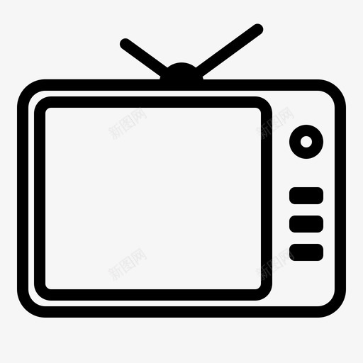 电视设备信息娱乐图标svg_新图网 https://ixintu.com 信息娱乐 技术 电视 表演 设备 设备线
