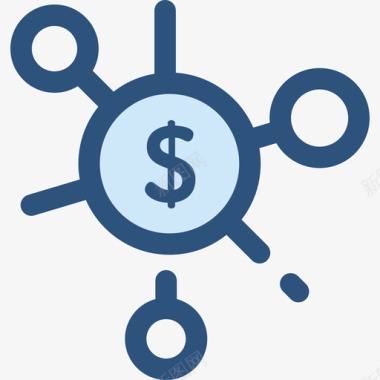 金钱创业和新业务7蓝色图标图标