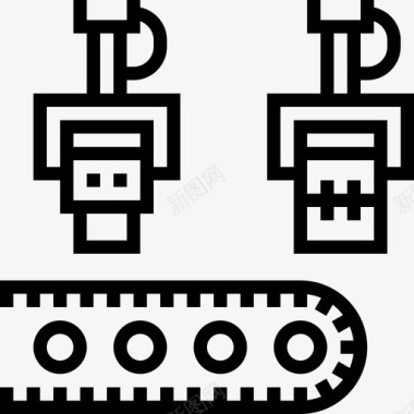工业机器人机器人工程线性图标图标