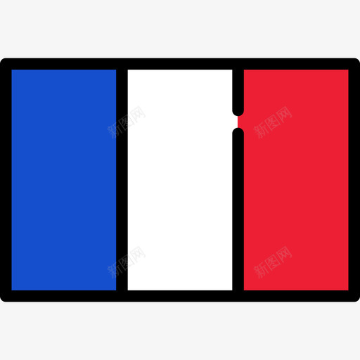 法国旗帜收藏长方形图标svg_新图网 https://ixintu.com 旗帜收藏 法国 长方形