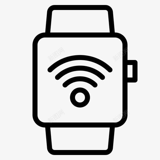 智能手表连接运动图标svg_新图网 https://ixintu.com 技术 时间 智能手表 设备连接 运动 连接