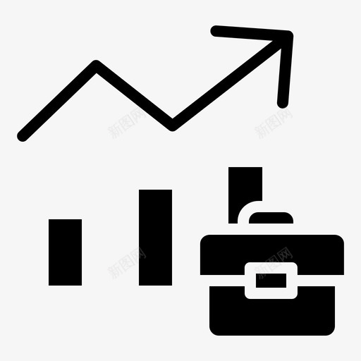 图表分析公文包图标svg_新图网 https://ixintu.com 业务 公文包 分析 图表