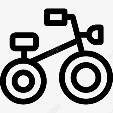 自行车婴儿5直线型图标图标