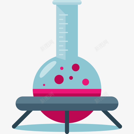 扁平化学烧瓶图标svg_新图网 https://ixintu.com 扁平化学烧瓶