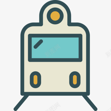 火车运输2线颜色图标图标