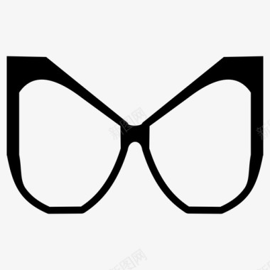 眼镜时尚复古图标图标